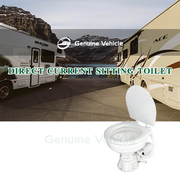 Genuine Vehicle Rv 12v Self Priming Electric Manual Closestool Large