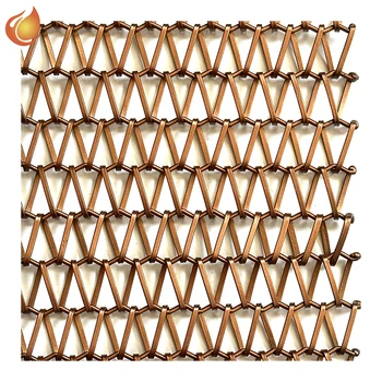 304 stainless steel flat wire decorative mesh plain woven decoration net metal screen partition
