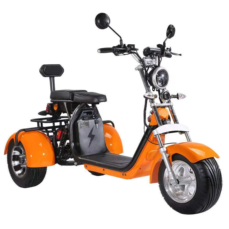 EEC 3 колеса электрический скутер 2000 Вт электрических трехколесных велосипедов 12AH/20AH/40AH самокат с сиденьем Citycoco взрослых