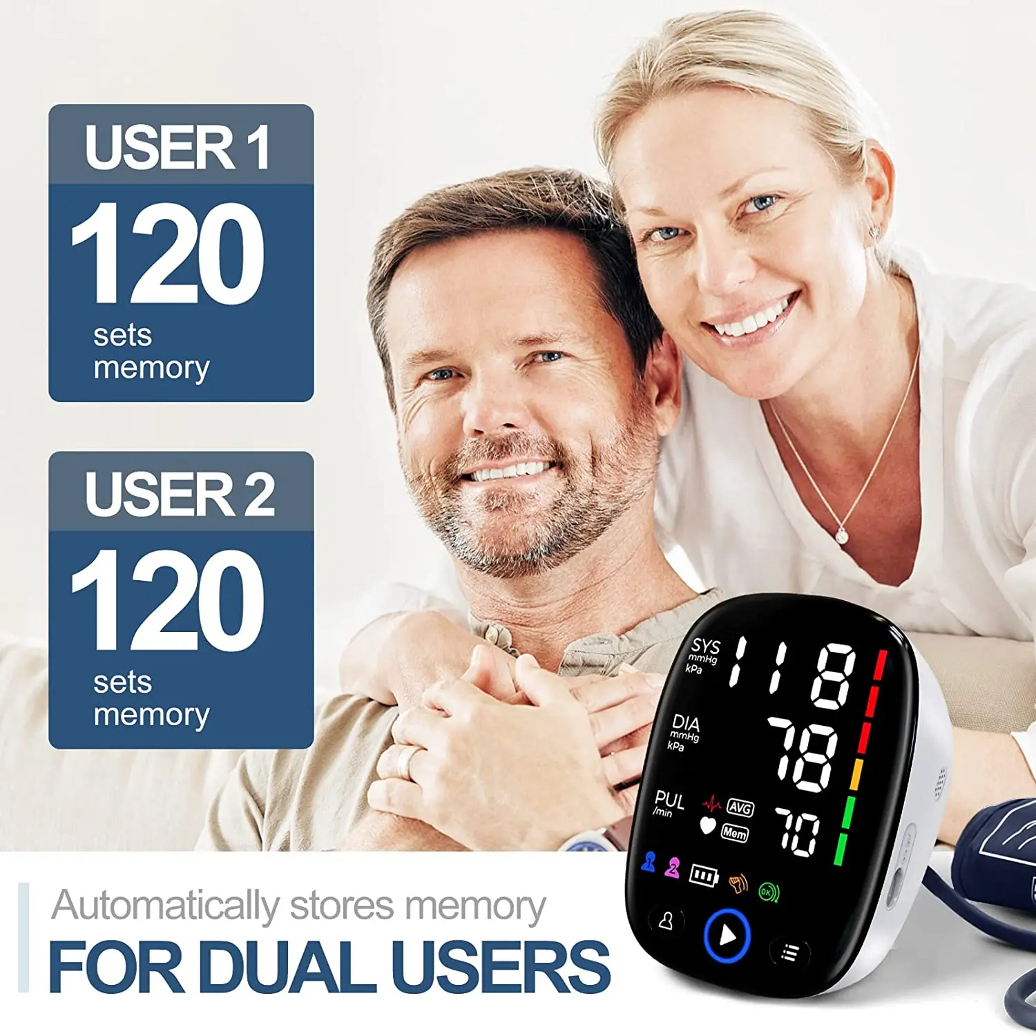 Customization Portable LED Display Auto Machine Digital Professional Blood Pressure Monitors Meters for Home Use