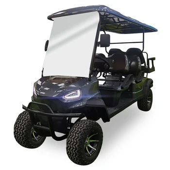 2022 New design Lead battery electric golf cart made in China 6 seats 48V 45KM/h Off-road tires golf cart
