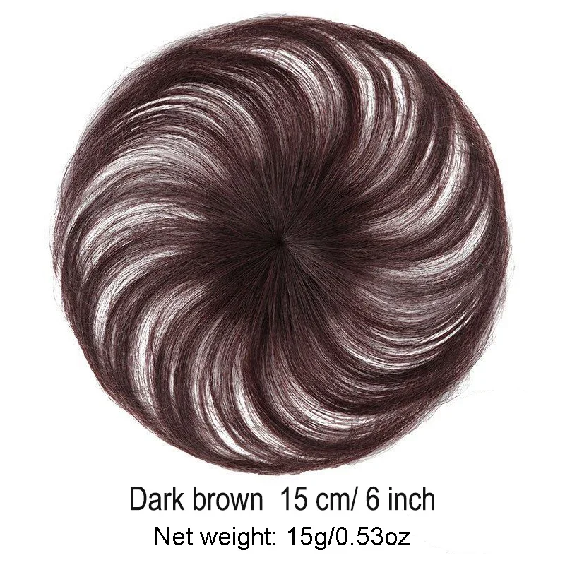 2 BB Clips 100 percent Human Hair Clip In Topper for Women 6 Inches Straight Style Hairpieces_voghion.com