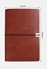 A6 red brown strap book