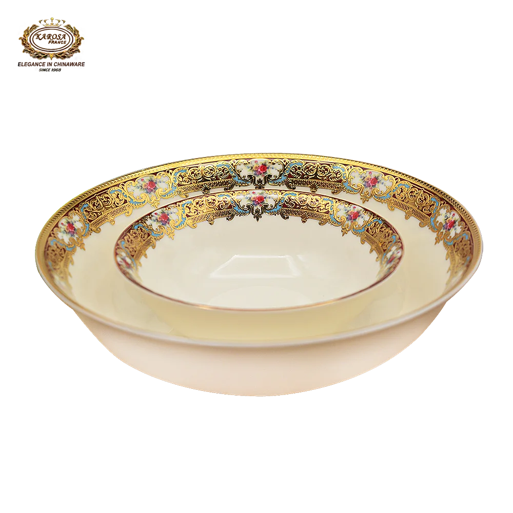 Luxury Dinner Set Dinnerware For 12 People High Quality Dinner Set Gold