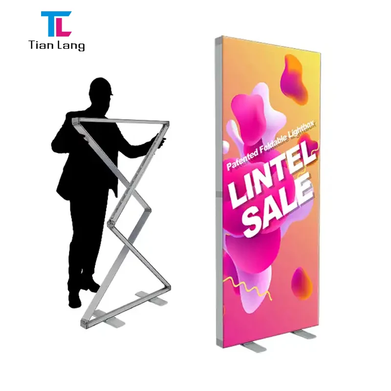 TianLang Led Light Box Stand Trade Show Display Booth Lightbox Modular Display Foldable Seg Fabric Light Boxes