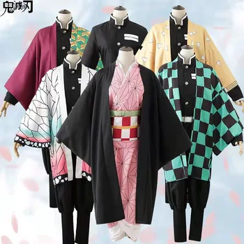 Japanese Anime Clothing Tanjiro Kamado Kids Adults Demon Slayer Cosplay ...