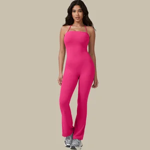 Outdoor Running - Breathable and Quick Dry High Strength Workout Wear Women Gym One Piece Yoga Sports Jumpsuit