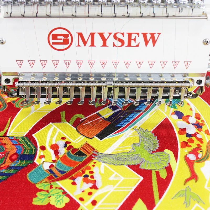 MYSEW 12 Needles 4 Heads Computerized Taping Mixed Towel Chenille Cording Industrial Four Heads Embroidery Machine