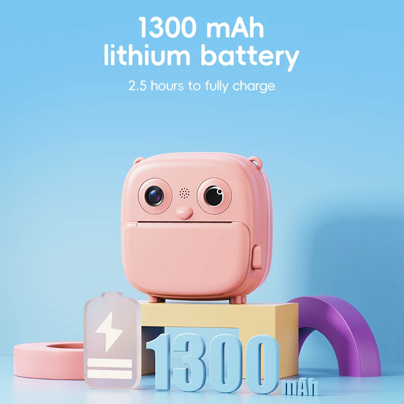 China Made 2\" Screen USB Kids Camera Digital Instant Printer Photography Toys for Children Birthday Present 1080p Video