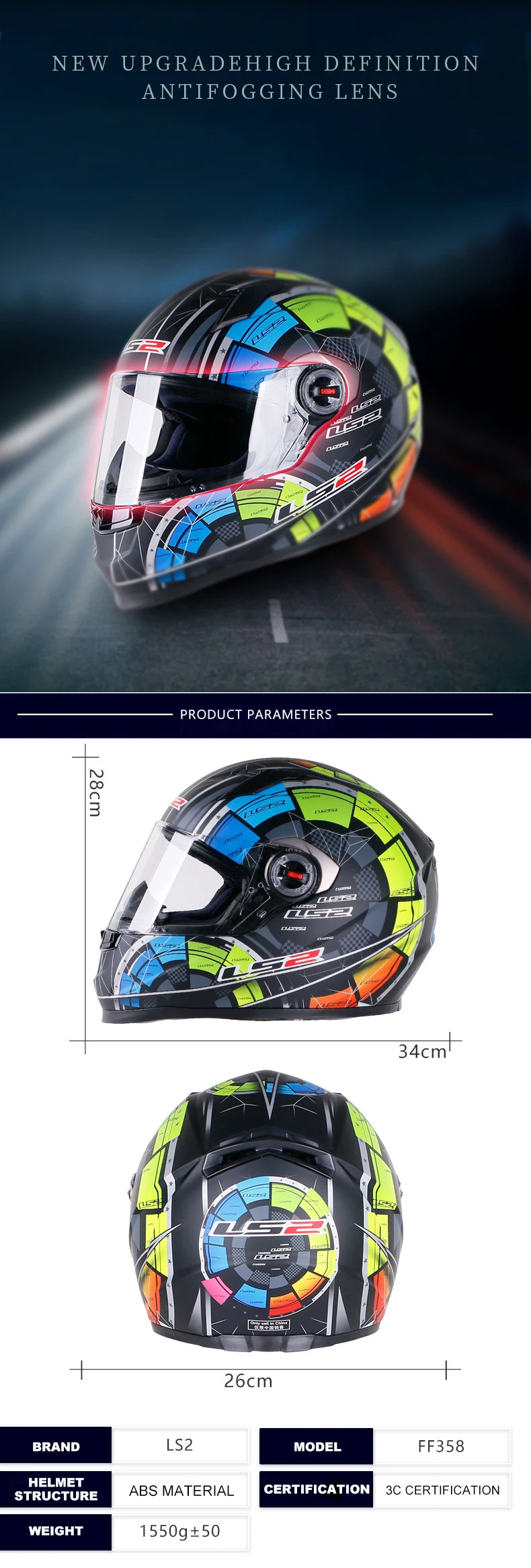 Safety Sports Helmet - Full Face Smart Motorcycle Helmet