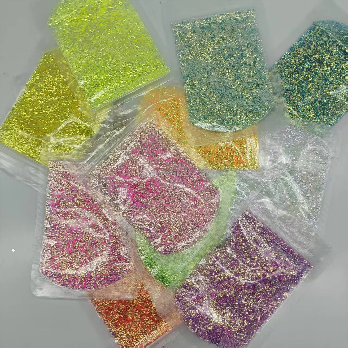 product bulk 2oz bags bubble beads glitter wholesale polyester glitter eco friendly for nails art resin crafts iridescent rainbow-4