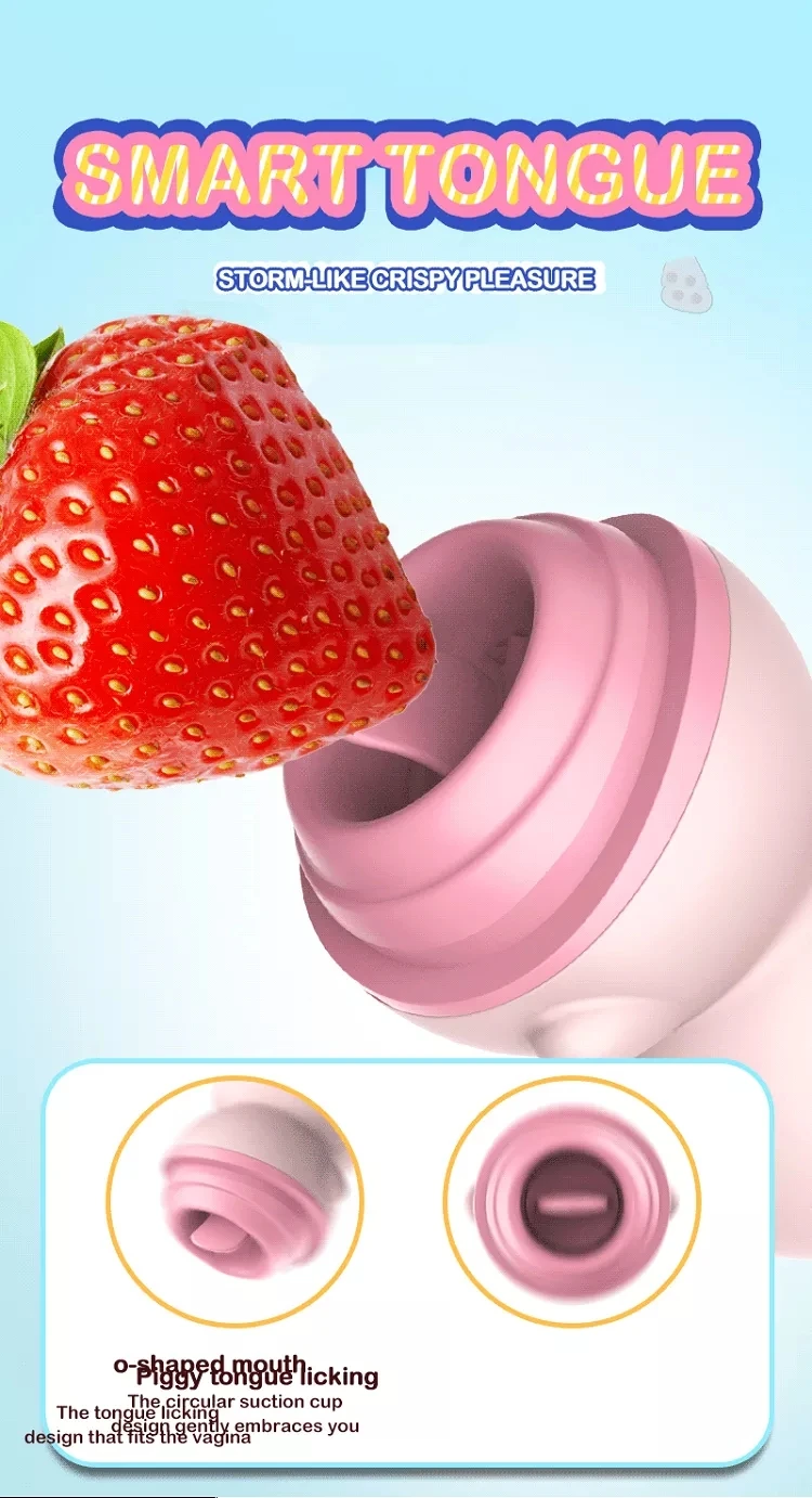 Control button and frequency settings on pink vibrator
