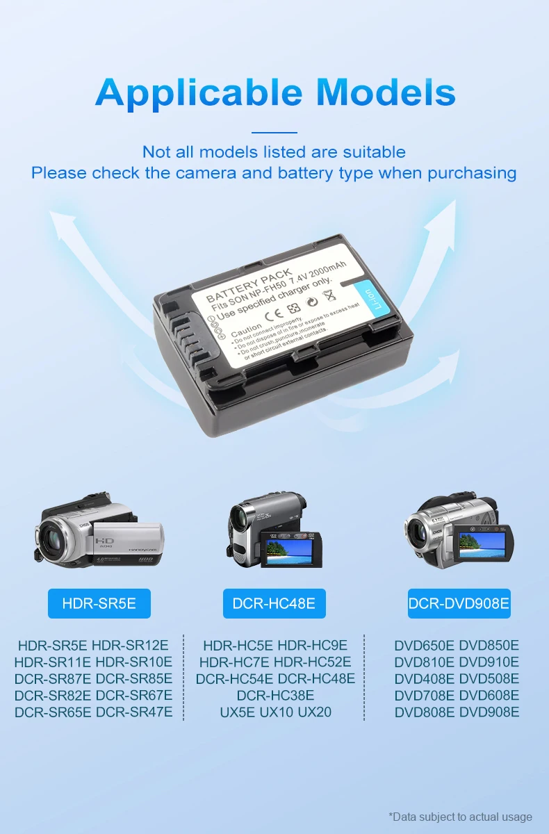 2000mAh NP FH70 NP-FH70 Battery for Sony NP-FH30 NP-FH40 NP-FH60 NP-FH50, DCR DVD508 DVD408 DVD308 DVD105 HC28 SR300 SR200 SR82 manufacture