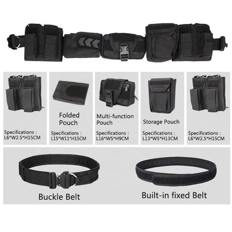 Multi-functional Adjustable Outdoor Black Hunting Tactics Duty Security Belt Premium Equipment Camo Tactic Waist Belt