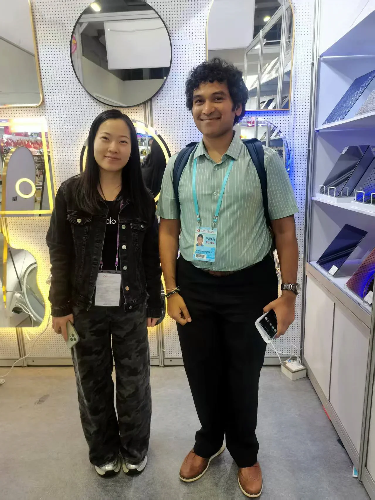 product modern large aluminum alloy frame full body standing floor dressing mirror for bedroom bathroom-9