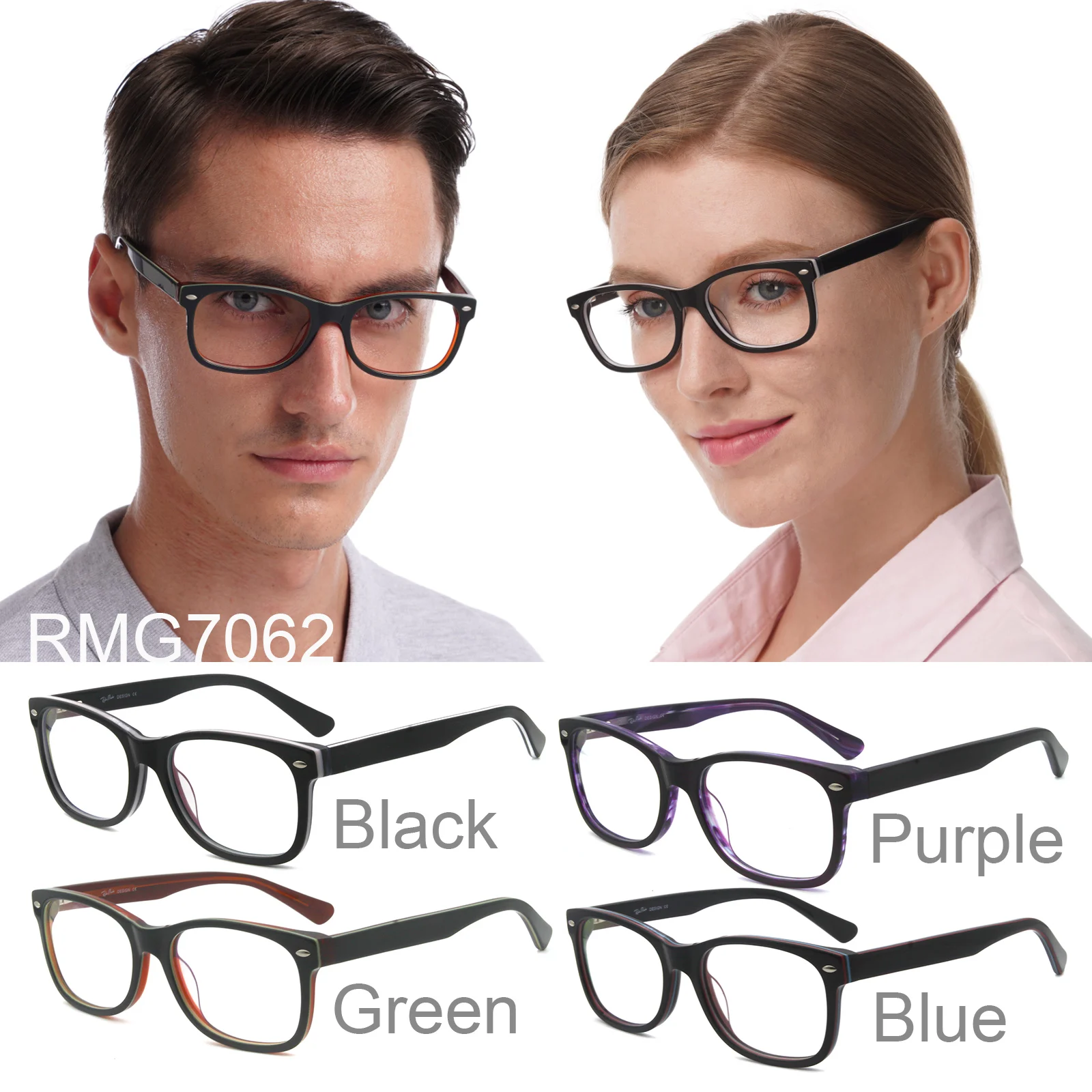 Clear Stock Acetate Optical Frame Glasses Cheap Price Economic Frames