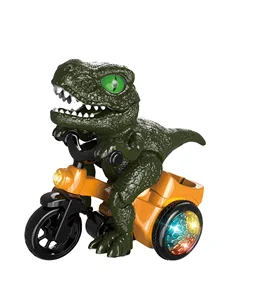 Latest Toys Electric Dinosaur Tricycle Inertial Sliding Simulation Tyrannosaurus Rex Dinosaur Motorcycle Toy Car