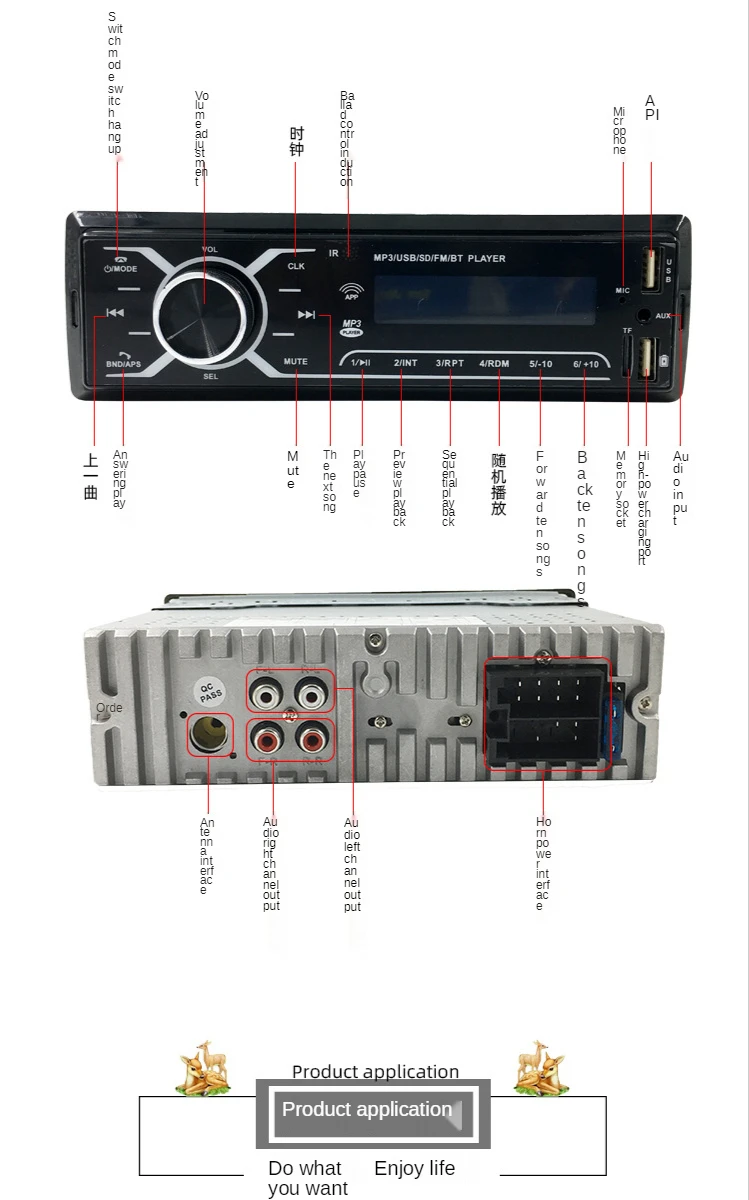 Оригинальный дешевый Автомобильный MP3-плеер с bt-адаптером, усилитель, моноблок, автомобильная аудиосистема, cd dvd-плеер, аудио-радио