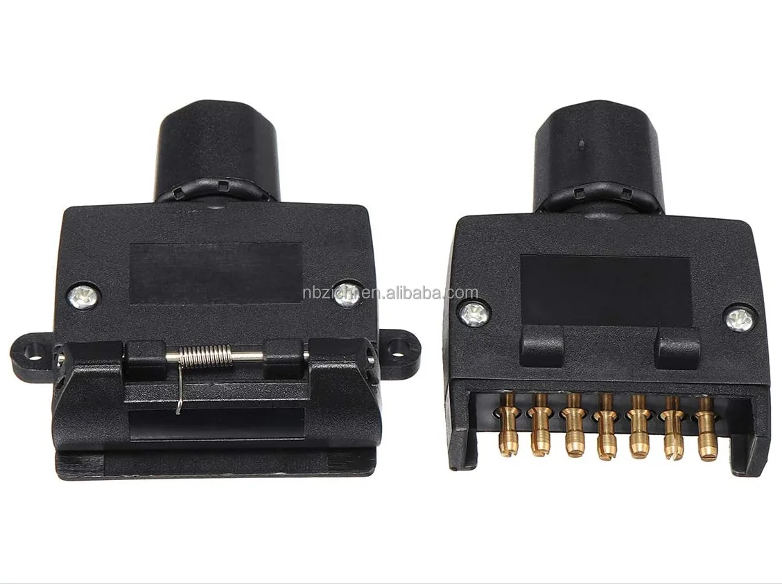 OEM 7pin Flat Trailer Socket & Plug - High-Quality Adaptor