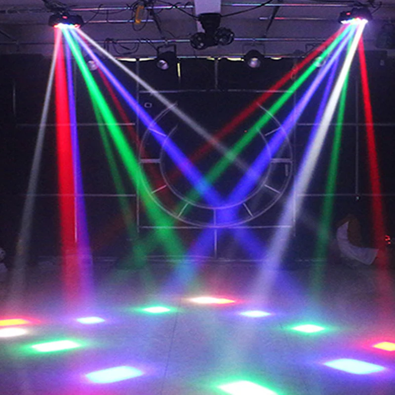 Projecteurs DJ à tête mobile LED Spider 80W RGBW, activés par le son, DMX-512, pour fêtes, pubs, mariages, clubs, carnavals et festivals_voghion.com
