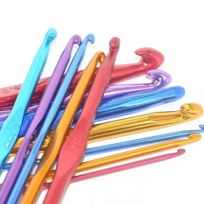 multi color 2-10mm aluminum crochet hook