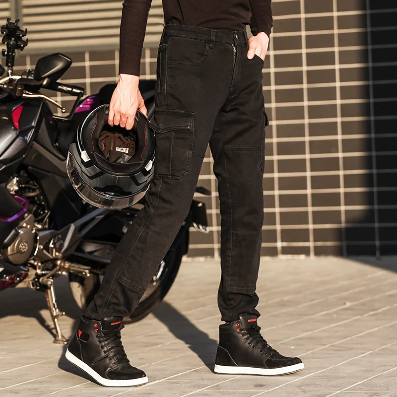 Брюки MOTOWOLF мужские мотоциклетные с подкладкой, непромокаемые джинсы для мотокросса, для езды на мотоцикле