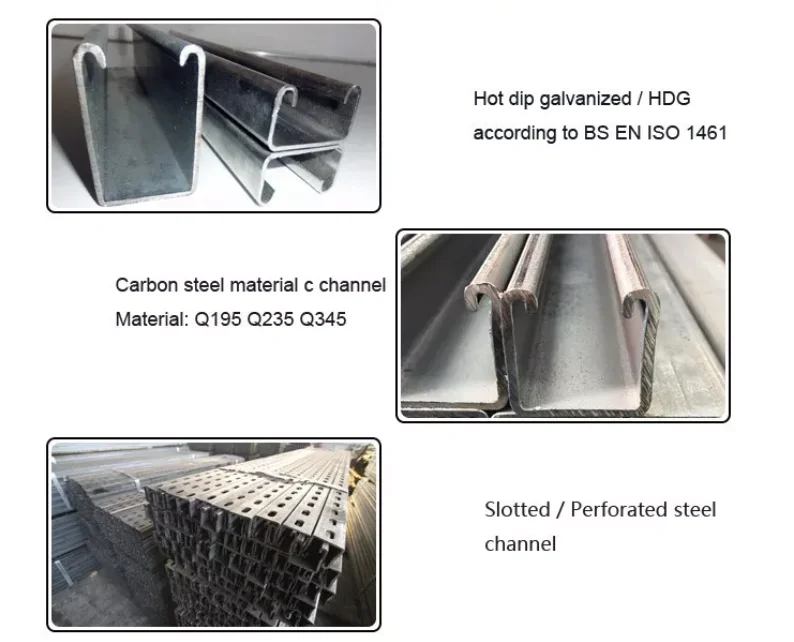 high quality good price q235B standard c channel 41*41 galvanized c channel carbon steel c channel factory