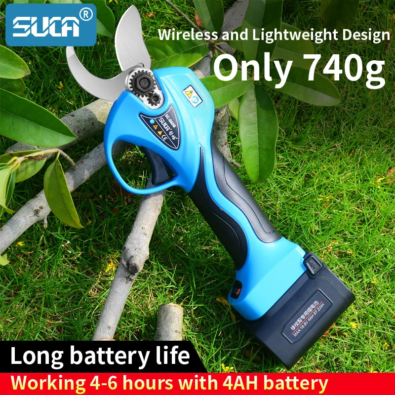 Electric Pruners Cordless Extra Long Garden Shears Lithium Battery