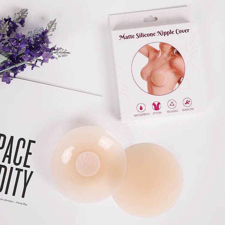 MAYCREATE Boob Tape with 4PCS Reusable Silicon Nipple Pasties