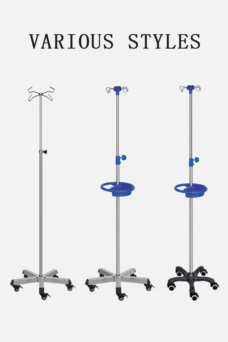 Medical Hanging Iv Drip Stand Hospital Iv Pole For Infusion Tranfusion