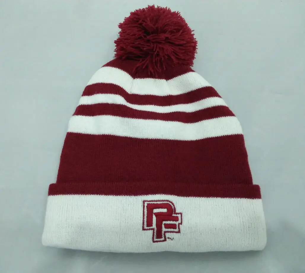 Acrylic Knit Beanie Bobble Hat Toque 