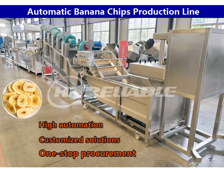 Full Set Plantain Chips Processing Production Machine Line 150 Kgh Banana Chips Making Machines 1262