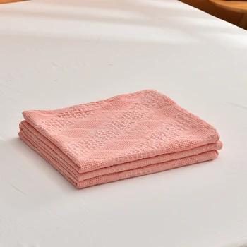 hot pink embroider yarn-dyed jacquard wearable wholesale custom cool cotton couch blanket heritage
