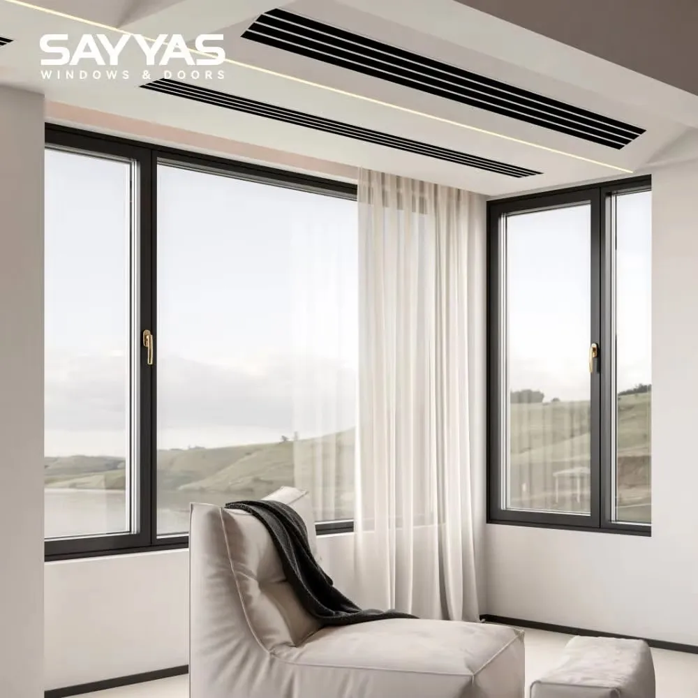 Waterproof PVC Window Built-in Blinds Modern Design Heat Insulation Soundproof Apartment Kitchen Bathroom Wet Areas