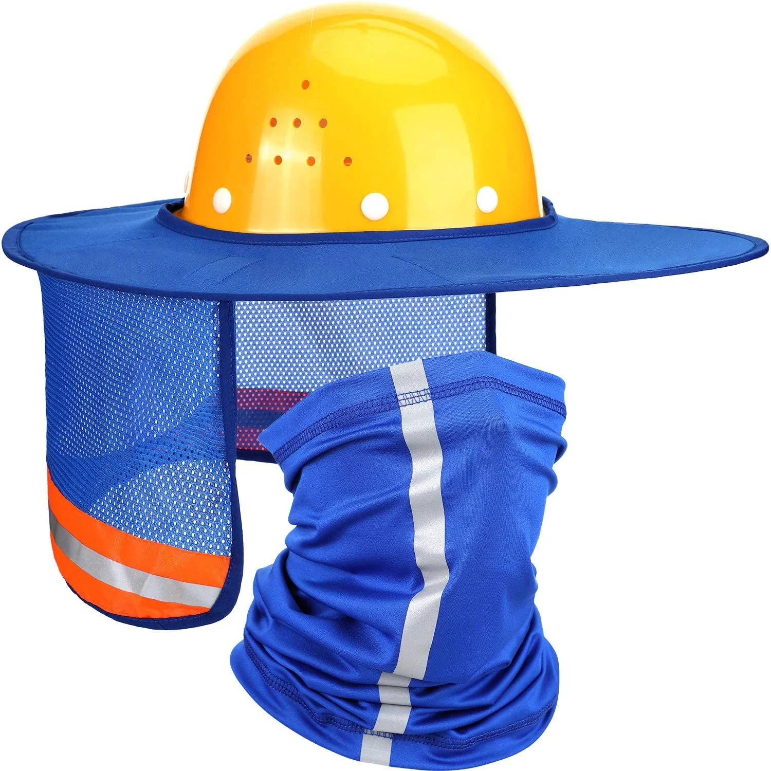 thumbnail image 2 of KwikSafety LORD VADER Hard Hat Sun Shade - Full Brim Cooling Mesh For High Vis Helmets 2 of 2