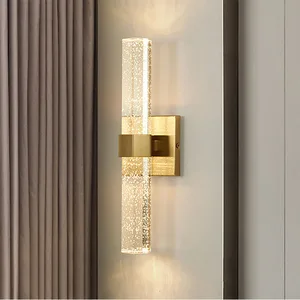 Decoration Luxury Sconces Light Post Modern Led Crystal Exterior Bedside Corridor Wall Lamps