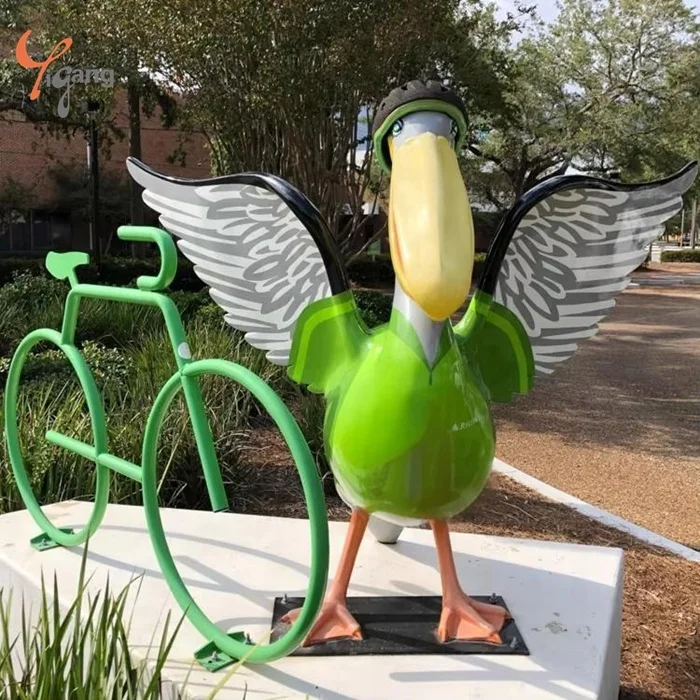 Custom Designed Large Resin Crafts Whalehead Stork Statue Creative Animal Cartoon Sculpture for Outdoor Display