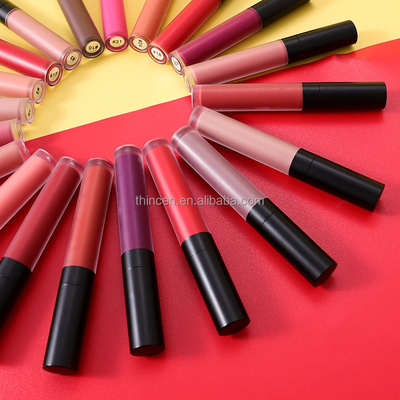 New Arrival OEM Available 24 Colors Velvet Liquid Matte Lipstick