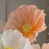 Coeur de fleur clair couleur champagne profond coquelicot sans poteau