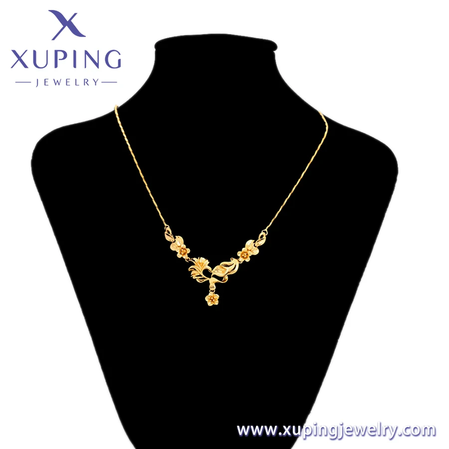 X000755558 Xuping Jewelry - 24K Gold Color Flower Necklaces