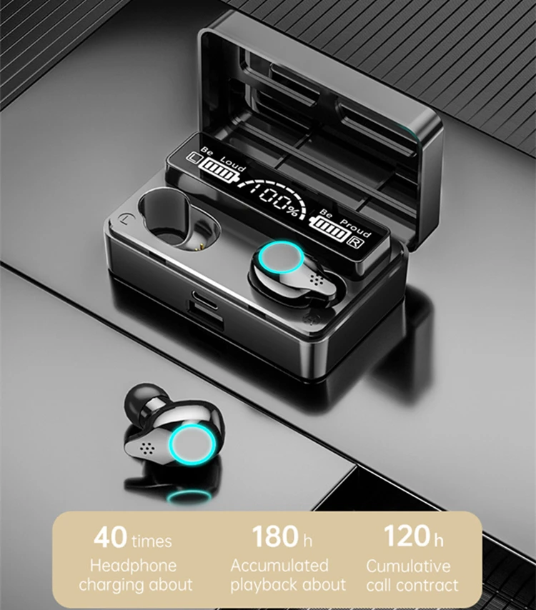 Amazon H3 X3 портативный 9D Hi-Fi стерео IPX7 беспроводные TWS спортивные наушники игровые музыкальные зеркальные наушники с зарядным устройством TWS наушники