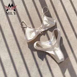 2022 Most Popular Swimsuit Women Bikini White Triangle Swimwear