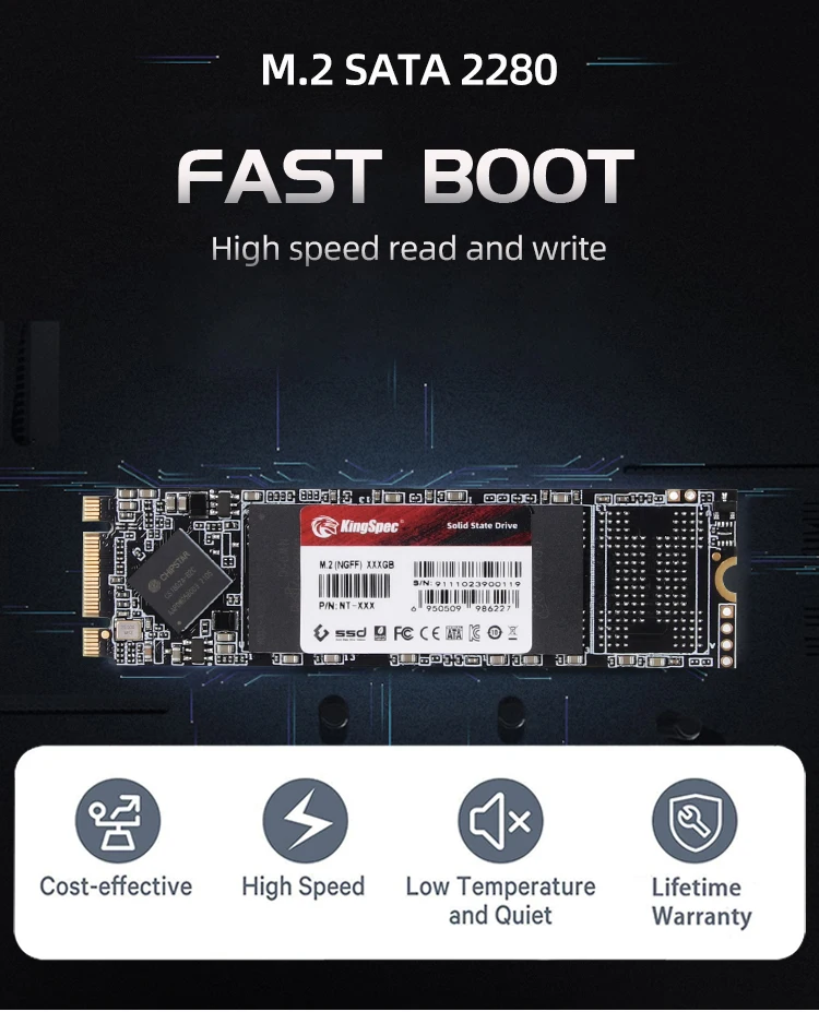 Kingspec 4TB M.2 SSD - High Capacity, Fast Performance