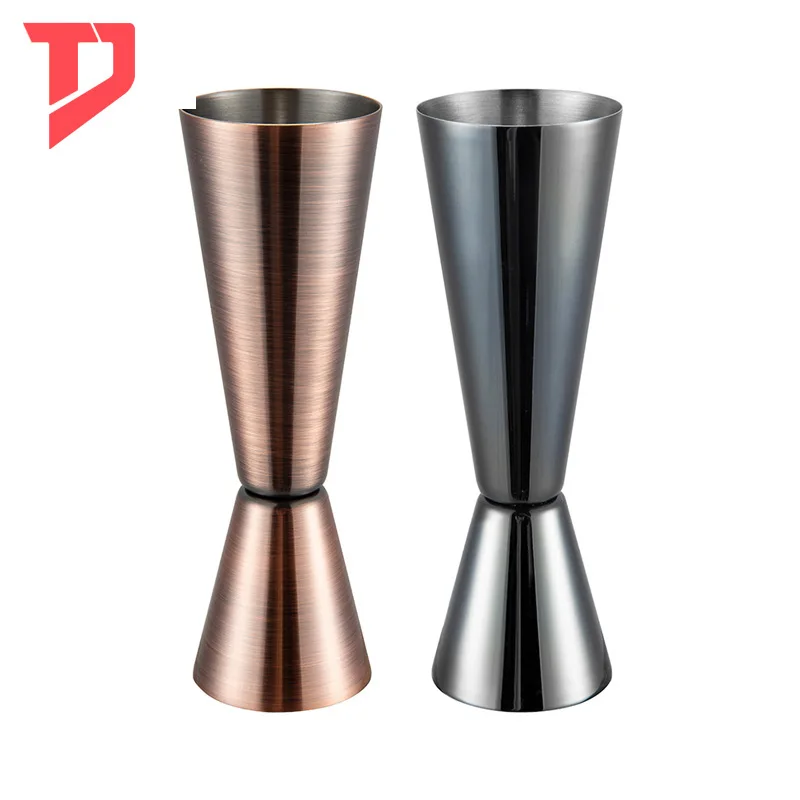 Kosma Set of 2 Stainless Steel Dual Measure Spirit Measuring Cup Shot Measure Double Jigger Cocktail Drink Shaker Wine Party Peg Measure 30/60 ml Peg Measure for Bar 