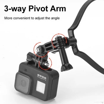 KingMa-BMGP329 for GoPro Hero 10/9/8/7/6 Collar Hanging Neck Bracket for DJI OSMO Action Phone Shooting Video Bracket Holder detail image