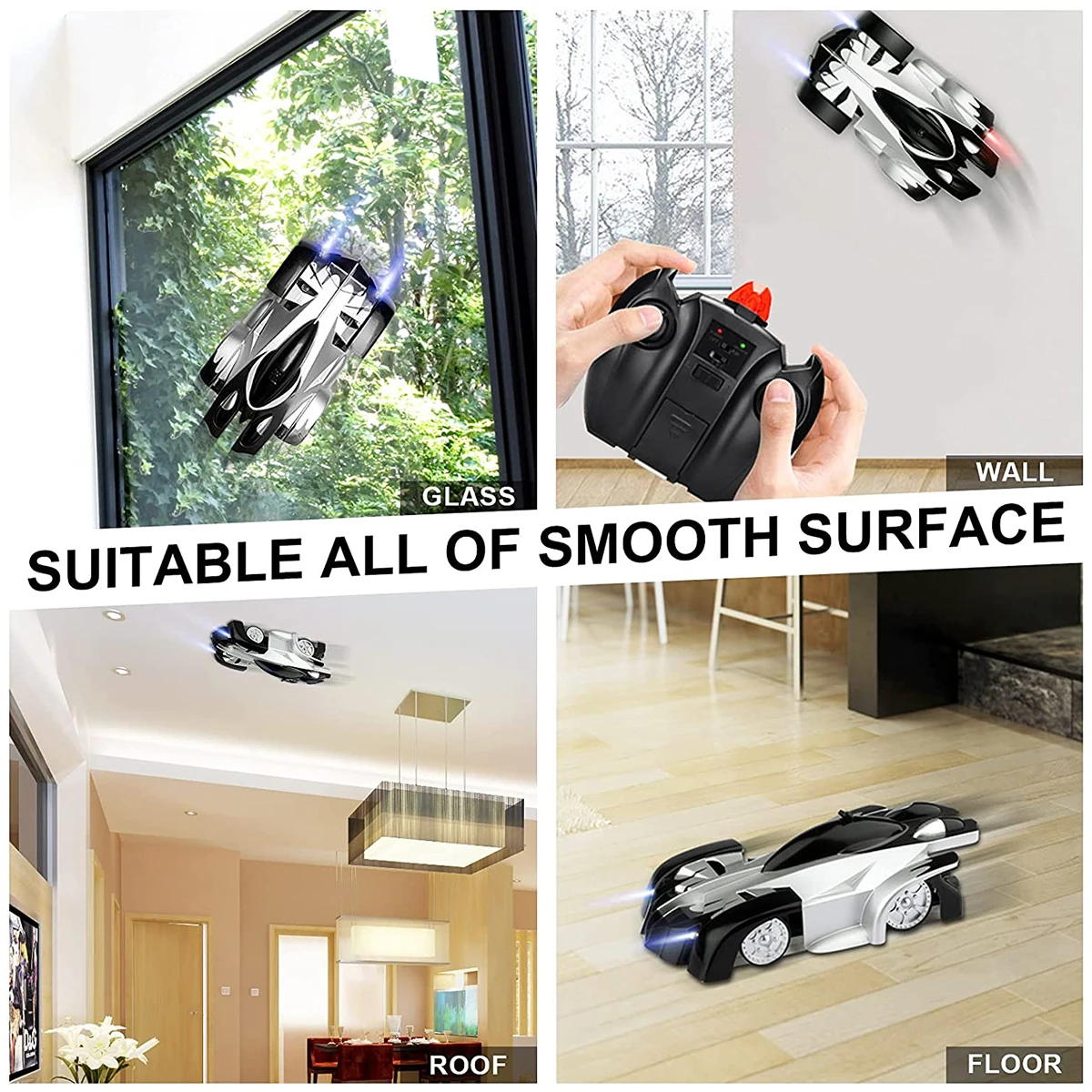 Climbing Wall Rc Car Dual Mode 360 Degrees Rotating Rc Stunt Cars With Headlight Rechargeable