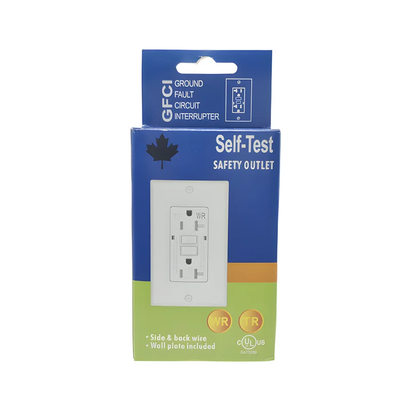 Tamper-Resistant Self Test Gfci Outlet 20 Amp TR WR Gfci Receptacle Electrical Power Socket 125V GFCI Outlets with Wallplate