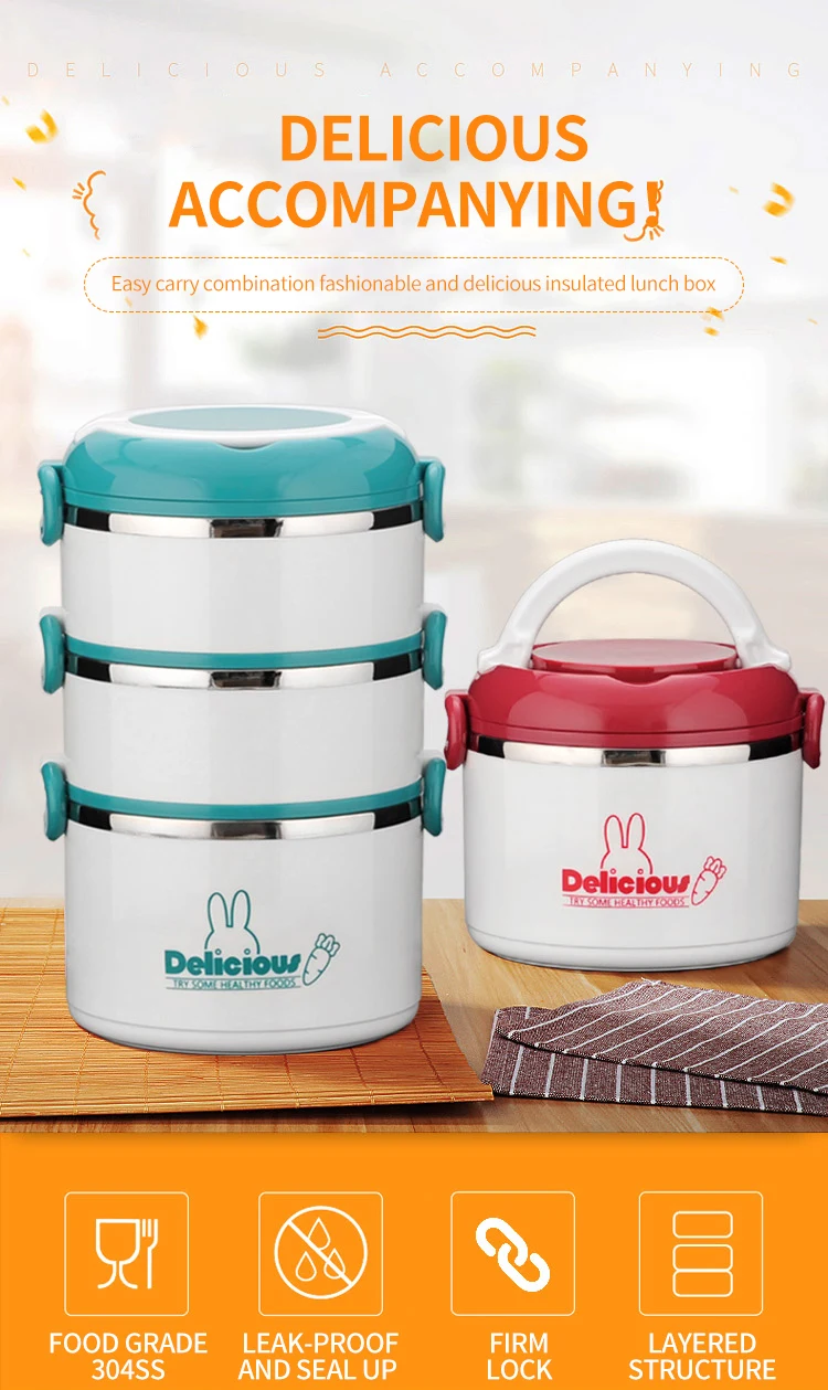 China Supplier eco friendly food containers with Reusable 3 4 compartments baby lunch box