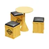 Yellow one table three chairs