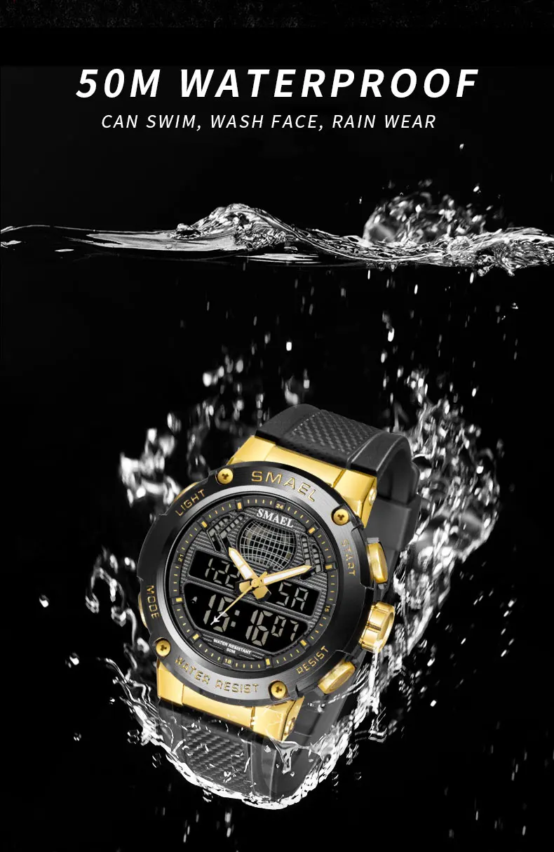 SMAEL Analog Digital Sports Waterproof watch for Men 8032